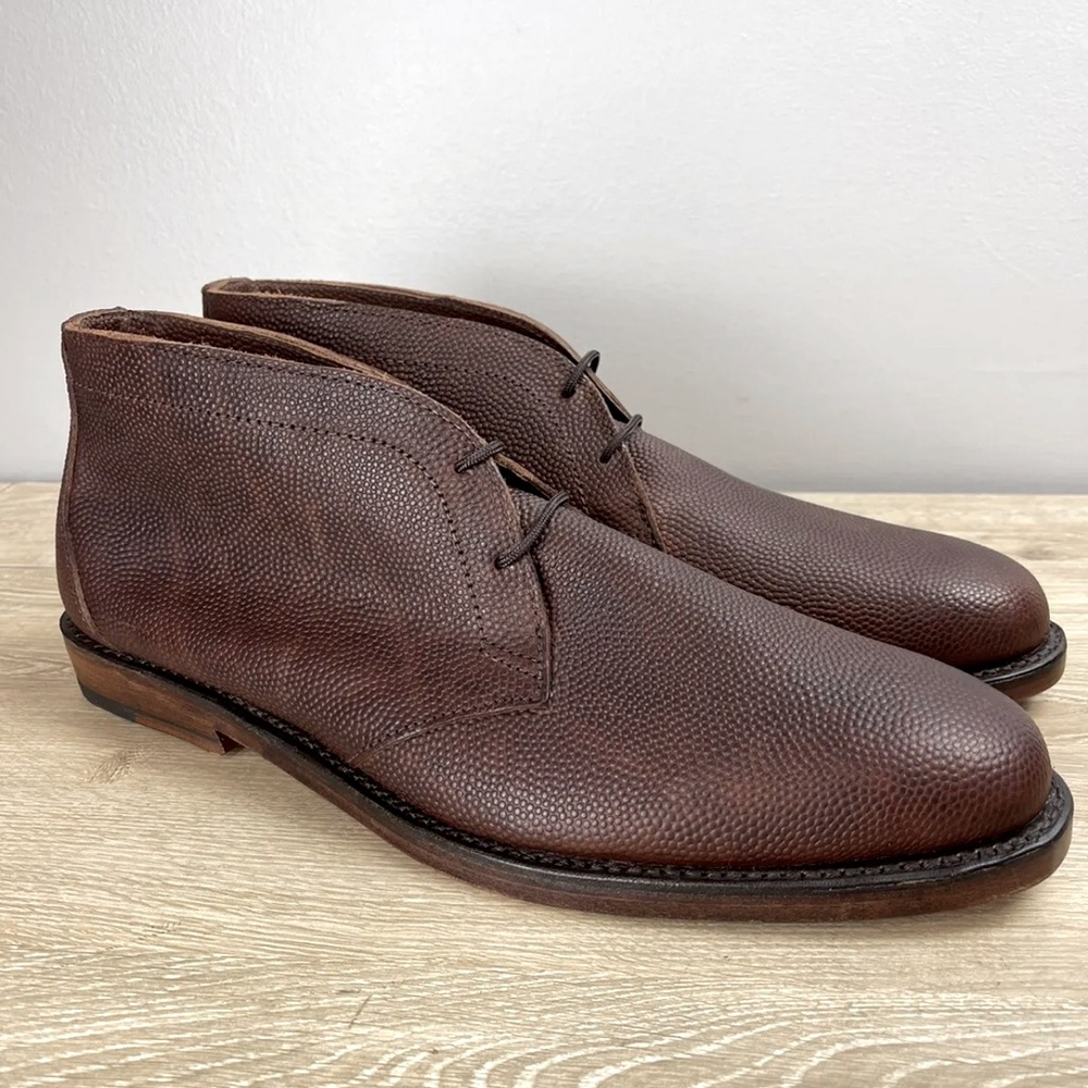 Allen Edmonds Dundee x Brooks Brothers size 13D in football leather. New Old STK